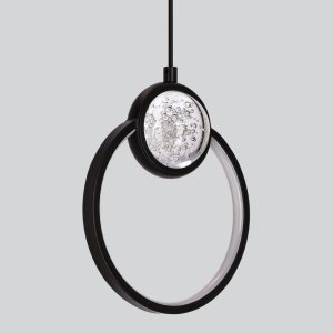 Lampa wisząca Candellux LACRIMA lampa wiszaca 20cm czarny 15W LED 3000K maskownica biała  31-35592 1