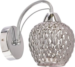 Kinkiet Candellux TOBIAS lampa kinkiet chromowy 1x40W E27 klosz dymiony  21-35240 1