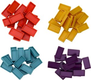 LeanToys Autko Zielony Dinozaur na Baterie Układające Kolorowe Domino 4 Kolory Klocków 4