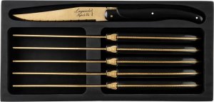 Laguiole Laguiole Prestige Line noże do steków Gold Stonewa Eleganckie pudełko na prezent 1