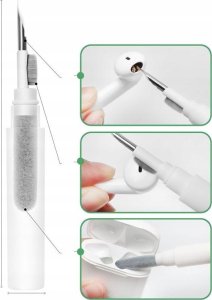 CZYŚCIK ZESTAW DO CZYSZCZENIA SŁUCHAWEK AirPods 3w1 biało - szary 3