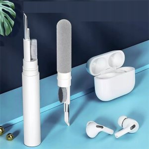 CZYŚCIK ZESTAW DO CZYSZCZENIA SŁUCHAWEK AirPods 3w1 biało - szary 4
