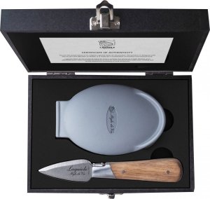 Laguiole Nóż do ostryg 5,5 cm Style De Vie drewno dębowe Laguiole Eleganckie pudełko na prezent 1