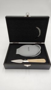 Laguiole Nóż do ostryg 5,5 cm Style De Vie drewno dębowe Laguiole Eleganckie pudełko na prezent 13