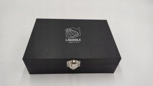 Laguiole Nóż do ostryg 5,5 cm Style De Vie drewno dębowe Laguiole Eleganckie pudełko na prezent 4