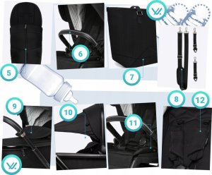 Wózek MUUVO Muuvo stroller Quick SE2 2in1 Sunset Black 3