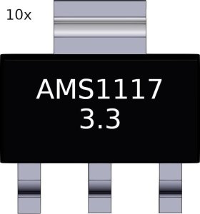 10x AMS1117-3.3V stabilizator napięcia 1A 3.3V 3