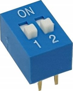 Przełącznik DIP switch 2 pozycje niebieski 1