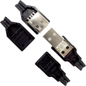 Adapter USB Wtyk + gniazdo USB-A na przewód lutowany zestaw 1