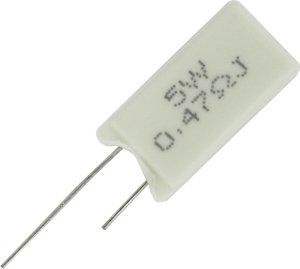 Rezystor 0.47 Ohm 5W 5% 0.47R ceramiczny emiterowy pionowy opornik mocy 1