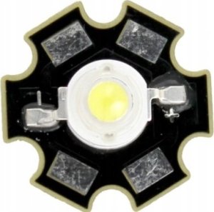Dioda power LED na PCB 1W zimna biel 6000k 125LM 3.4V 300mA 1