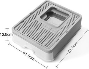 SHOPUJ.PL DUŻA KUWETA DLA KOTA SKŁADANA Z SZUFLADĄ SZARA + ŁOPATKA 3