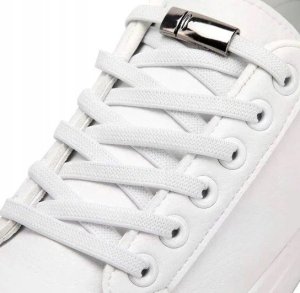 SHOPUJ.PL ELASTYCZNE MAGNETYCZNE SZNUROWADŁA SZNURÓWKI DO BUTÓW SPORTOWYCH BIAŁE 3