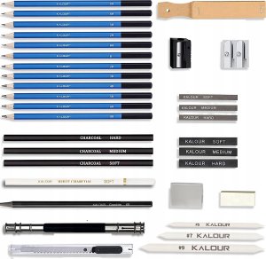 ZESTAW DO SZKICOWANIA RYSOWANIA PROFESJONALNY 32w1 3