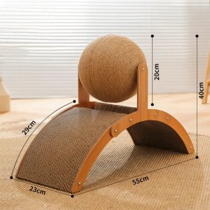 SHOPUJ.PL DREWNIANY DRAPAK DLA KOTA KULA 2 W 1 ZABAWKA DRAPAK SKROBAK 6