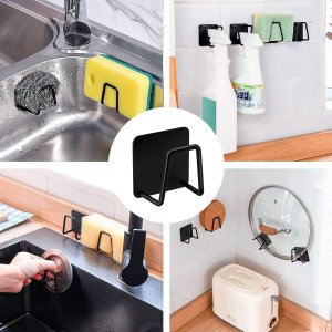 SHOPUJ.PL UCHWYT DO ZLEWU NA GĄBKĘ ZMYWAK CZARNY 2