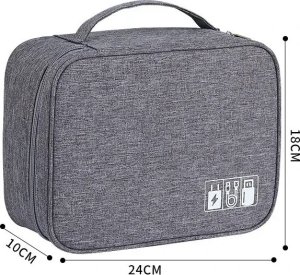 SHOPUJ.PL ORGANIZER PODRÓŻNY TORBA DO PRZECHOWYWANIA URZĄDZEŃ KABLI ŁADOWAREK MAŁA 4