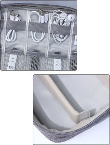 SHOPUJ.PL ORGANIZER PODRÓŻNY TORBA DO PRZECHOWYWANIA URZĄDZEŃ KABLI ŁADOWAREK MAŁA 5