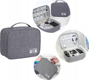 SHOPUJ.PL ORGANIZER PODRÓŻNY TORBA DO PRZECHOWYWANIA URZĄDZEŃ KABLI ŁADOWAREK MAŁA 9