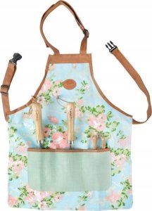 Fartuch ogrodniczy na narzędzie damski w róże + rękawiczki ogrodowe 2