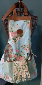 Fartuch ogrodniczy na narzędzie damski w róże + rękawiczki ogrodowe 3