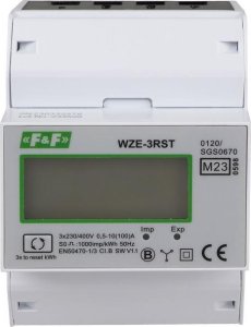 F&F Licznik  energii elektrycznej 3-fazowy WZE-3RST reset 1