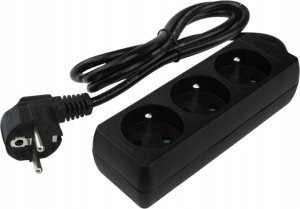 Ecolight Przedłużacz 3 gniazda 1.5m z/u 3x1.0mm2 czarny 4