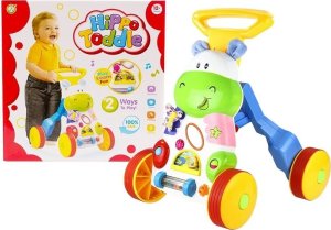 LeanToys Wesoły Pchacz Hipopotam z Lusterkiem Gumowe Koła 1