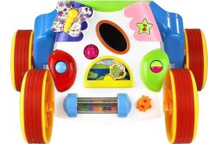 LeanToys Wesoły Pchacz Hipopotam z Lusterkiem Gumowe Koła 5