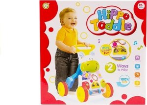 LeanToys Wesoły Pchacz Hipopotam z Lusterkiem Gumowe Koła 6