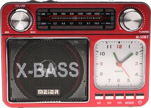 Radio Yermos Radio PRZENOŚNE Głośnik Bluetooth Latarka Zegar USB SD TF MP3 3759 3