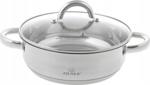Yermos GARNEK Niski PŁASKI Stalowy 30cm 7,5l 7406 1