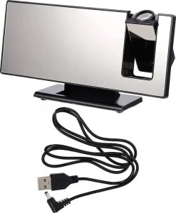 BUDZIK Zegar Cyfrowy z PROJEKTOREM Elektroniczny LUSTRO LED Termometr 4251 2