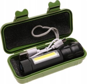 Latarka Yermos LATARKA Kieszonkowa LED XPE COB ZOOM Ładowana USB 2066 2