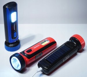 Latarka Yermos LATARKA SOLARNA Akumulatorowa Ładowana USB COB LED 1W SOLAR 2220 7