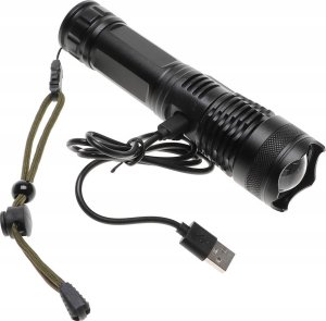 Latarka Yermos LATARKA LED Mocna P90 CREE Taktyczna USB ZOOM Szperacz 4161 6