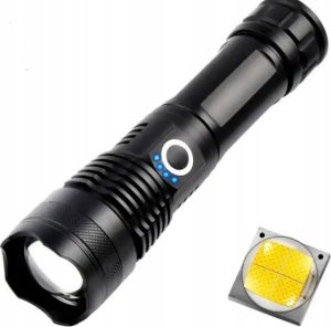 Latarka Yermos LATARKA LED Mocna P90 CREE Taktyczna USB ZOOM Szperacz 4161 8
