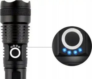 Latarka Yermos LATARKA LED Mocna P90 CREE Taktyczna USB ZOOM Szperacz 4161 9