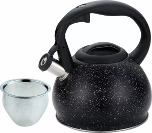Yermos CZAJNIK MARMUROWY 1,2l Imbryk ZAPARZACZ z Sitkiem INDUKCJA Gaz 1634 1