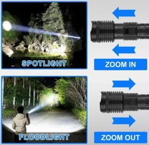 Yermos LATARKA P90 LED Taktyczna Mocna SOS USB ZOOM POWERBANK 1181 2