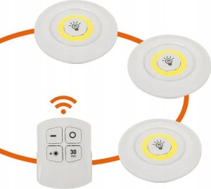 Yermos LAMPKI LED Bezprzewodowe Lampka Meblowa COB Pilot 3szt Zestaw 735 3