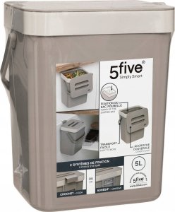 5five Kompostownik kuchenny PLAST na drzwi, 5 l 6