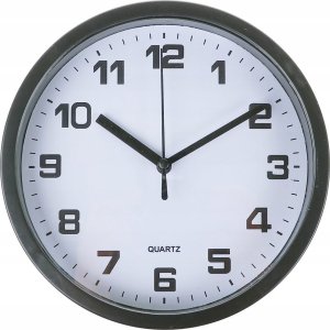 ZEGAR ŚCIENNY 19,5cm Mały Zegarek DUŻE Cyfry CZARNY 3370 1
