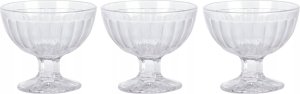 Excellent Houseware Pucharek do lodów deserów STRIPE, 3 sztuki x 200 ml 2