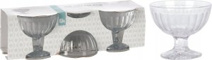 Excellent Houseware Pucharek do lodów deserów STRIPE, 3 sztuki x 200 ml 6