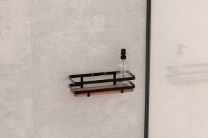 5five Półka pod prysznic bez wiercenia BLACKACIA, 25,5 x 10 x 8 cm 2