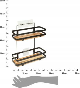 5five Półka pod prysznic BLACKACIA, bez wiercenia, 25,5 x 15,5 x 30 cm 3