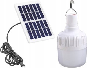 Yermos ŻARÓWKA SOLARNA LED 10W Z Panelem Solarnym Kemping Do Garażu PIWNICY 2938 1