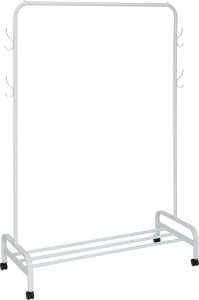 5five Wieszak na ubrania biały GAR stojący, na kółkach, 118 x 45,5 x 160 cm 1