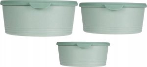 Excellent Houseware Pojemniki na żywność okrągłe z tworzywa sztucznego, 3 sztuki o różnej wielkości 1